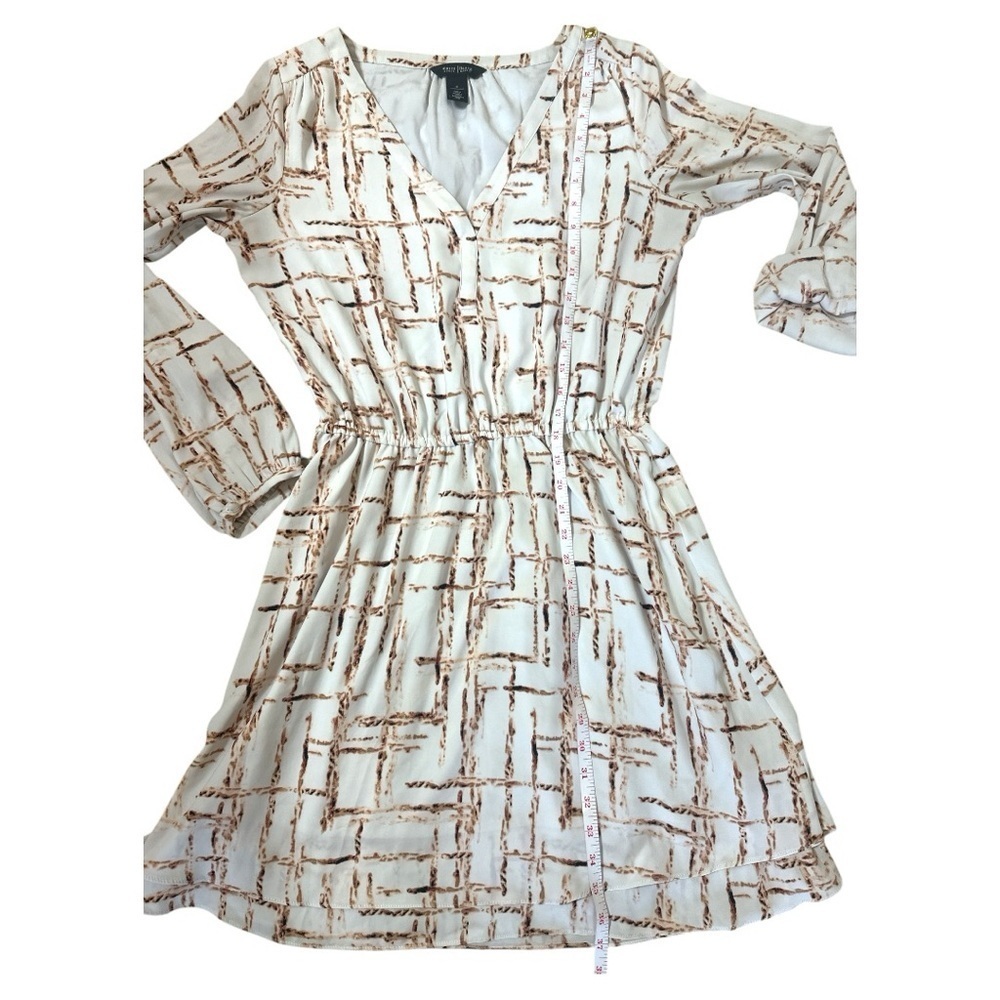 White House Black Market Long-Sleeve Geometric Print Dress Size 8 - Picture 8 of 10